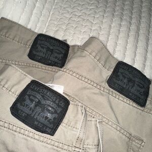 (3) pair of 514 Straight Levi's Khaki Denim Pants 32 x 32